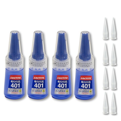 록타이트 401 순간 접착제 (20g 1개+노즐2개) 세트, 4개