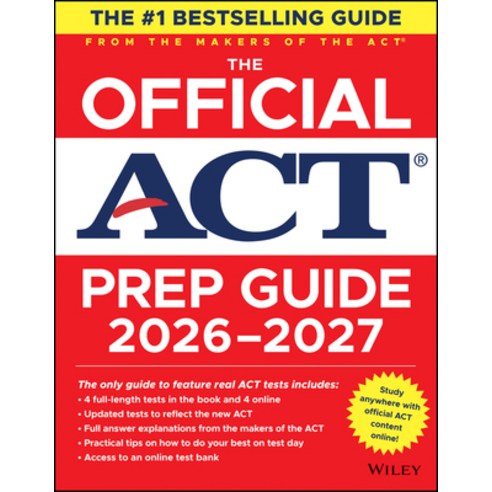 (영문도서)The Official ACT Prep Guide 2026-2027: Book + Online Paperback, Wiley, English, 9781394405510
