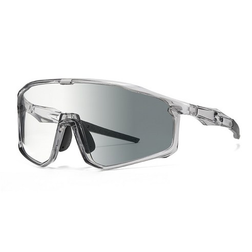 스포츠선글라스 편광 자외선 UV400 차단 방풍 남여공용 아웃도어 라이딩 고글, 그레이 변색 렌즈, 1개