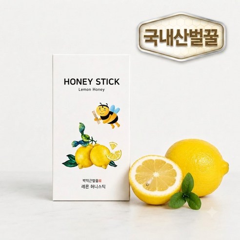 박덕근벌꿀 레몬 꿀 스틱 15포 허니 스틱 일회용꿀 150g 이미지 2