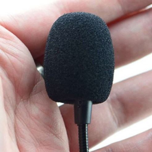 강의용 마이크헤드스폰지 컴퓨터 PC용 헤드셋마이크커버, 마이크 스펀지, 블랙, 1개
