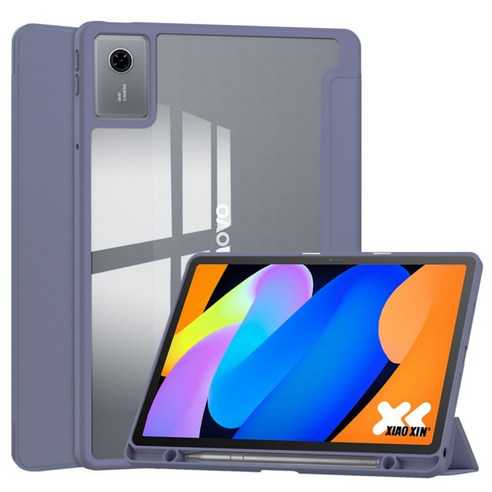 레노버탭 Idea Tab/K11 Gen2 11인치 샤오신패드 2025 호환 클리어 펜수납 케이스 커버 TB336FU TB336ZU TB335FC 케이스나라, Lavender, 1개