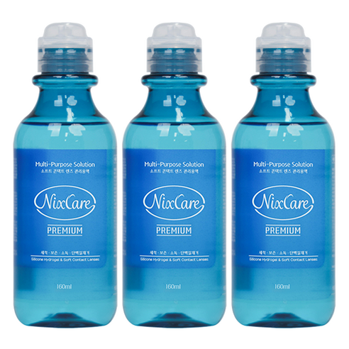 휴메디솔 닉스케어 프리미엄 렌즈 세정액, 160ml, 3개