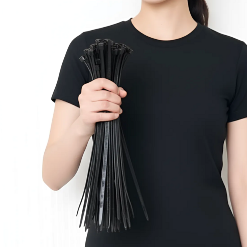 쥬롬 특대형 고강도 케이블타이 국제규격, 흑색, 100개