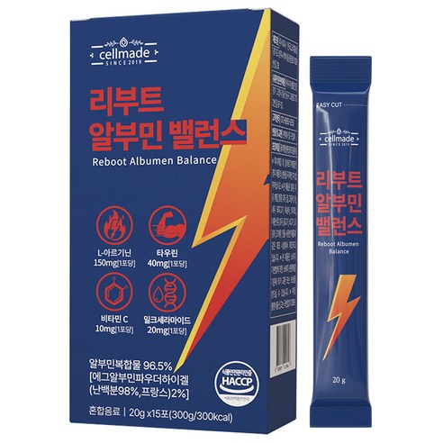 리부트 알부민 밸런스 고함량 haccp 식약청 인증 마시는 알부민, 1개, 300g