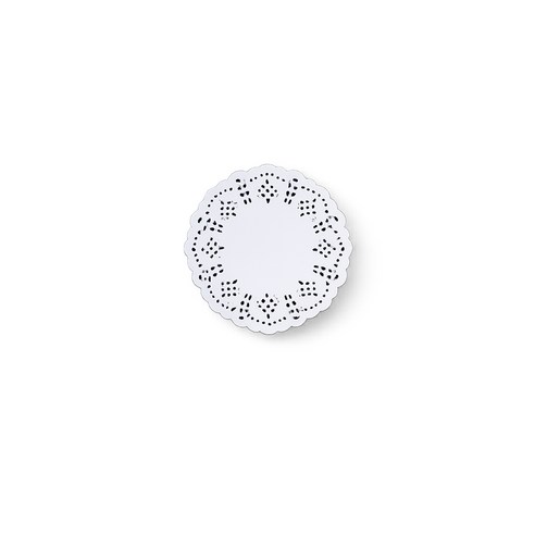리본리에 도일리 페이퍼 200매, 흰색 원형 (9cm), 1개