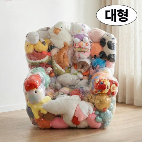 토토룸 투명 인형보관소파 정리함 수납함, 1개, 클리어 L