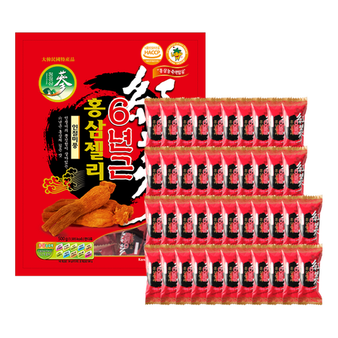 청정인삼 6년근 고함량 홍삼 젤리 500g, 1개 이미지 3