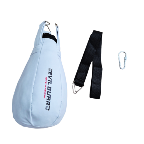 데블가드 화이트 35cm 미니 펀칭볼 가정용샌드백 스트랩+비너 포함