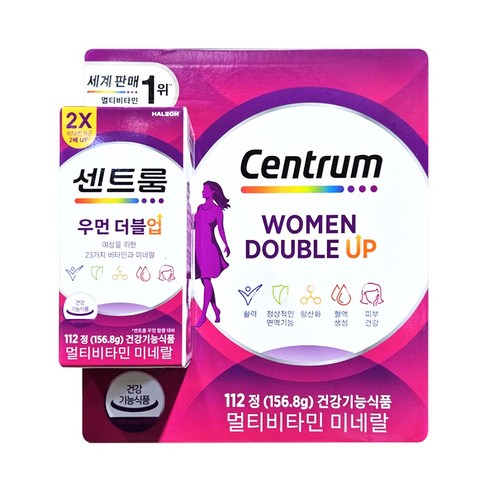 센트룸 여성용 우먼 더블업 멀티비타민 미네랄 영양제, 112정, 1개