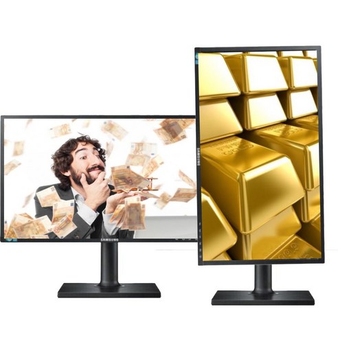 삼성전자 피벗 22인치 모니터 S22C45K S22E45K HDMI LED 선택형 사무용 업무용 CCTV