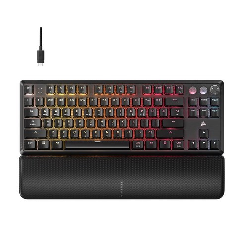 커세어 K70 PRO TKL MGX 래피드트리거 게이밍 기계식 키보드, 블랙, 마그네틱축(자석축)