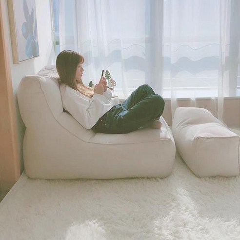 LRSF01 1인용쇼파 빈백소파 (발판 증정) 1인쇼파의자 거실 소파 미용실쇼파 침실 소파 소파