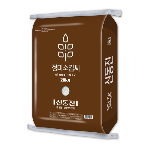 신동진(25년산) 상등급 단일품종 정미소김씨 GAP인증시설 도정, 20kg, 1개