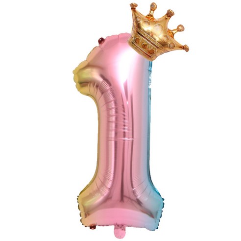 웜네스트 대형 숫자 풍선, 1개, 1 (81cm)