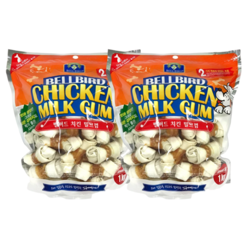 벨버드 강아지 치킨 밀크껌 스몰, 치킨밀크, 1kg, 2개