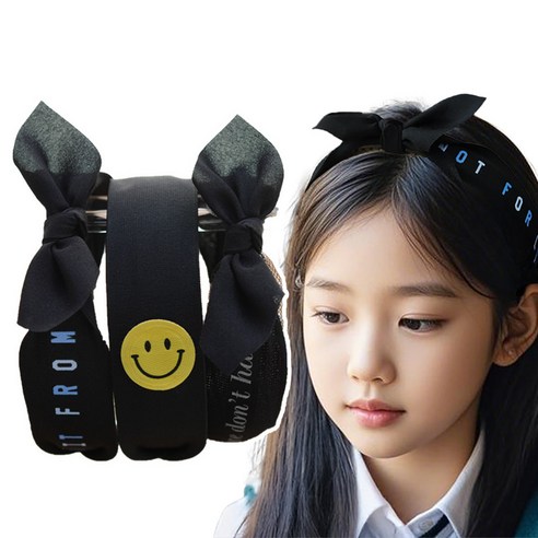 HANNAL 울아이 엄청예쁘지 머리띠 반다나3P세트