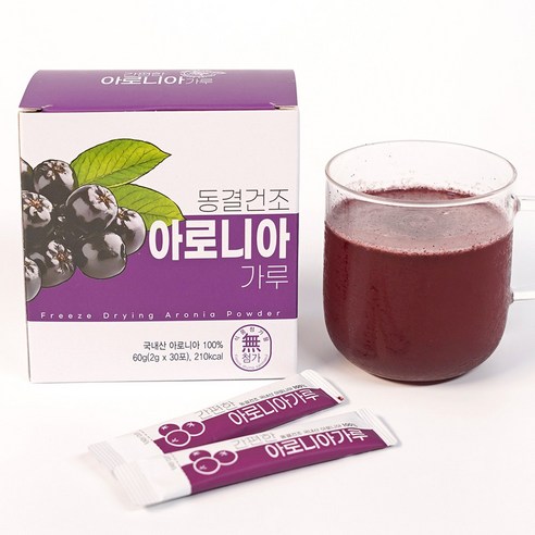 산마을 동결건조 아로니아 가루 30p 60g, 2개 맛있게 먹은 솔직 후기 - 상품 이미지 2