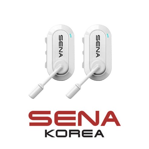 세나 바이컴 20 BIKOM20-0XD 듀얼팩 자전거 팩라이딩 아웃도어 초소형 메시 인터콤 헤드셋, 화이트