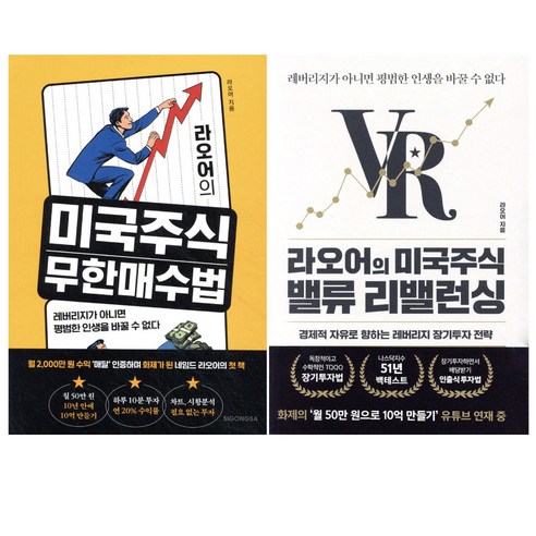 라오어의 미국주식 무한매수법+미국주식 밸류 리밸런싱 세트 (전 2권) 레버리지가 아니면 평범한 인생을 바꿀 수 없다, 알키, 라오어