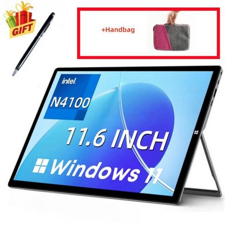 16GB 512GB 인텔 타입 64비트 11 6인치 태블릿 윈도우 N4100 11 셀러론 1920 픽셀 1080 포트 PC 프로세서 USB SSD, 8GB 512GB Win11, Add Handbag