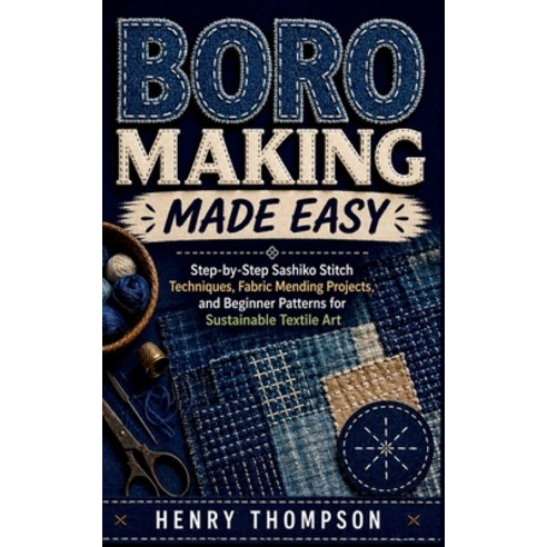 (영문도서)Boro Making Made Easy: Step-by-Step Sashiko Stitch Techniques Fabric Mending Pr... Paperback, Independently Published, English, 9798195143442