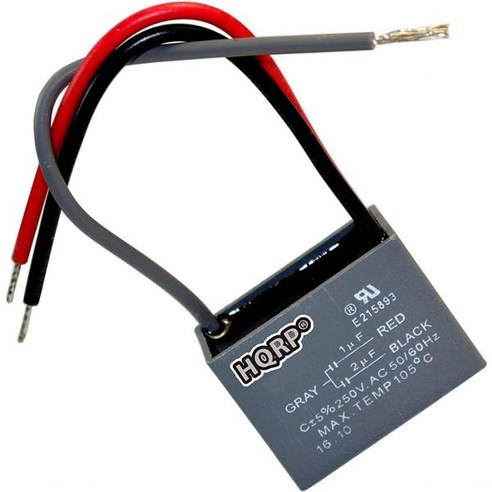 HQRP 50개 캡페시터 하버 브리즈 천장 팬 호환 CBB61 4.5uf5uf5uf 5선 UL 인증, 1uf+2uf 3-..., 1개 - RC바이크/오토바이