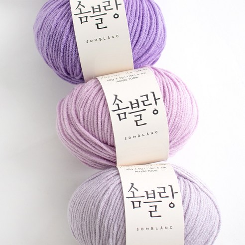 yarna 솜블랑 뜨개실 50g, 6 라이트핑크, 1개