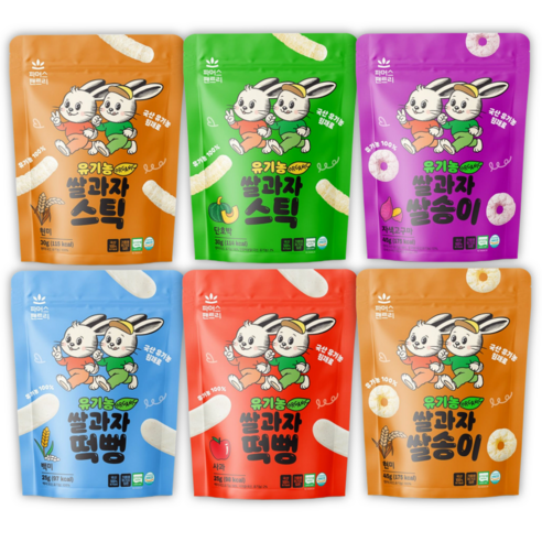 파머스팬트리 국산 유기농 쌀과자 떡뻥 6종 세트, 1개