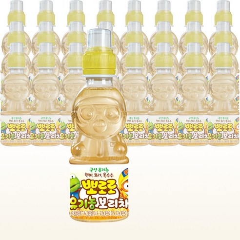 팔도 뽀로로 유기농 보리차 220ml x 24pet/어린이 물 음료