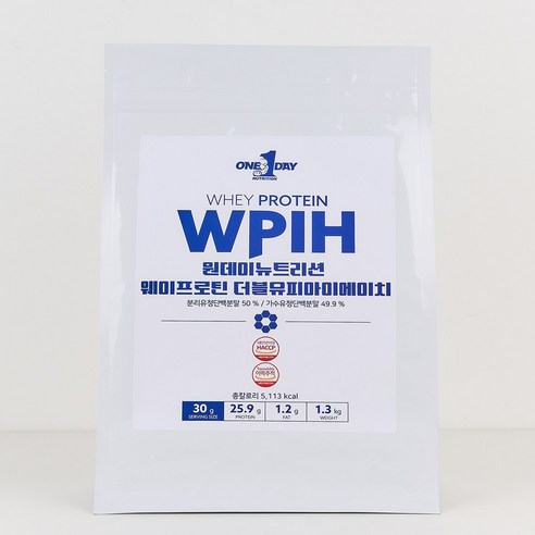 원데이뉴트리션 WPIH 웨이프로틴 단백질 포대유청 1.3kg, 1개 운동러 솔직 후기 | 실사용 리뷰 - 상품 이미지 3