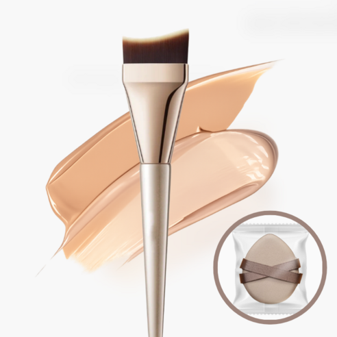 센토라 결자국 없는 밀착 브러쉬+퍼프 세트, 1개, 베이지