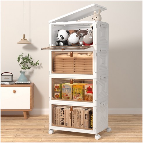 폴딩 대용량 리빙박스 수납장 후기 분석 - 옷정리함 활용 사례