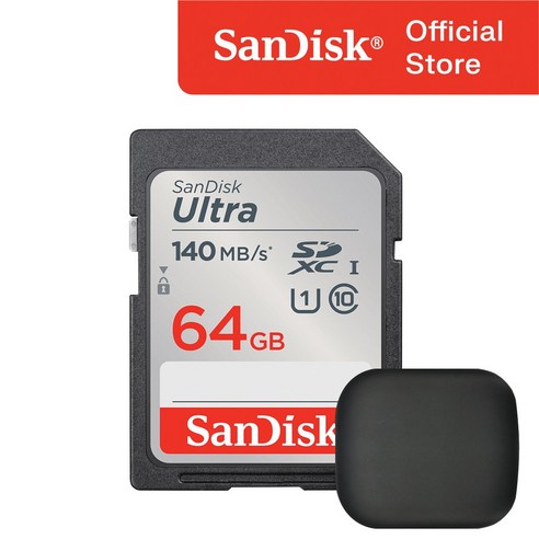 샌디스크 울트라 SD카드 카메라 메모리 + 파우치 패키지, 1개, 64GB
