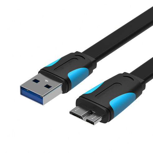 USB 3.0 TO Micro-B 케이블 외장하드 마이크로B 케이블, 2m, 1개