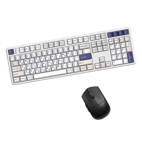 한성컴퓨터 유무선 기계식 키보드 마우스, 일반형, 오션화이트 + 블랙, GK798PRO 문라이트 도독 35g + M5 Nano