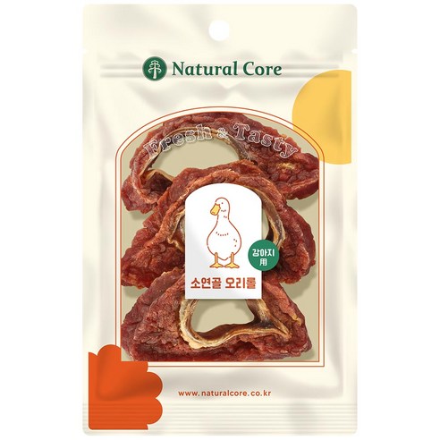 네츄럴코어 프레쉬앤테이스티 강아지간식, 소연골 오리롤, 65g, 5개