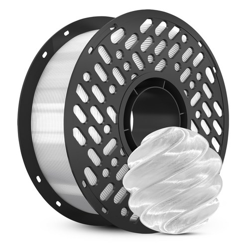 CaiLab PETG 3D 프린터 필라멘트 1.75mm 1kg 고인성 친환경 소재 | 뱀부랩 3D 프린터(P1S P2S A1등) 호환, 투명, PETG 1KG
