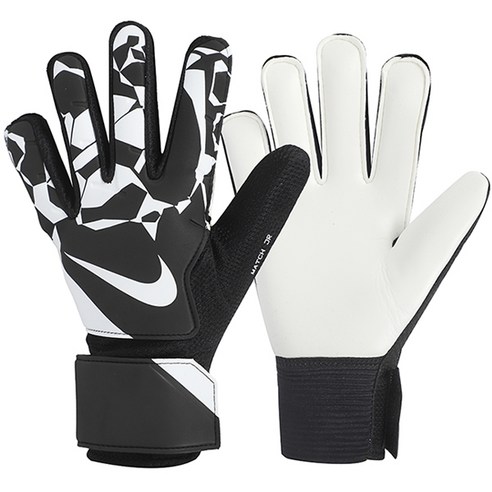 나이키 MATCH JR.BIG KID'S GOALKEEPER SOCCER GLOVES 유소년용 골키퍼 장갑, 1개, black+white