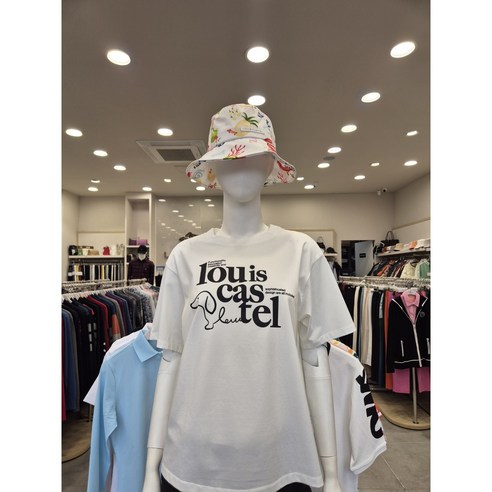 루이까스텔 여성 S/S 강아지 로고 그래픽 데일리 반팔티 7LOTS404I