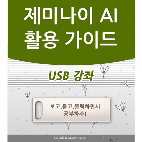 제미나이 실무 활용 가이드 USB gemini AI 구글 글쓰기 이미지 생성형 동영상 코딩 사용법 책 교재 강좌 강의 교육 젬스 노트북LM 나노바나나 플로우 워크스페이스 업무, 액션미디어, 액션미디어편집부