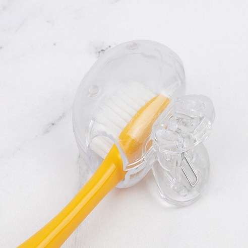 오늘도블랑 집게형 투명 칫솔커버 1P 칫솔헤드캡, 1개