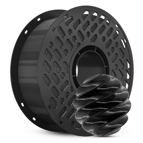 CaiLab PETG 3D 프린터 필라멘트 1.75mm 1kg 고인성 친환경 소재 | 뱀부랩 3D 프린터(P1S P2S A1등) 호환, 블랙, PETG 1KG