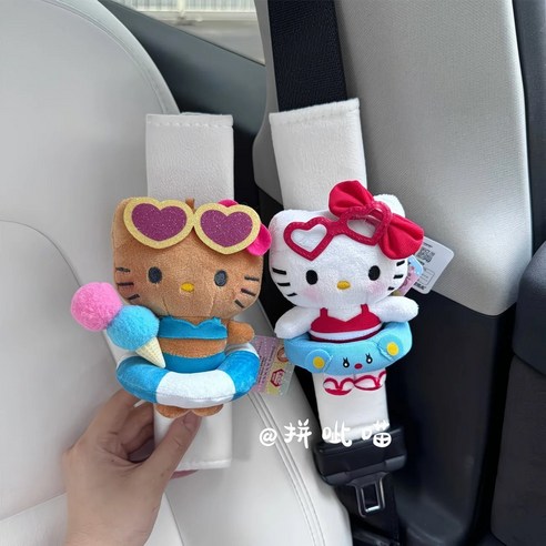 태닝 키티 안전벨트 커버 2PCS, 1개, A