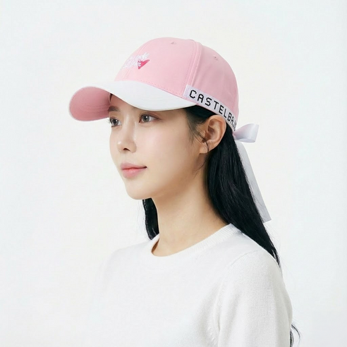 까스텔바작 여성 골프 레터링 볼캡 CSW-223, 핑크