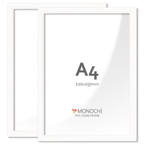모노치 PVC 프레임 홈 인테리어 액자 A4, 2개, 스노우