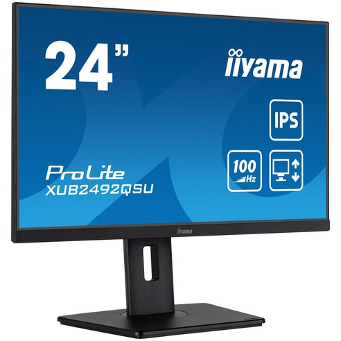 iiyama WQHD XUB2492QSU-B1A 23.8 IPS HDMI DisplayPort 모니터 디스플레이 인치 방식 높이