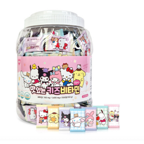 아텍스 산리오 캐릭터즈 맛있는 키즈 비타민 500정, 1개 제품 이미지