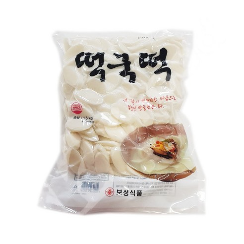쌀떡국떡 1.5kg 보성식품 떡국용떡 대용량 냉장떡 진공포장 떡만두국 설날 떡국 간편사용 순쌀떡 쌀떡, 1.5kg, 1개
