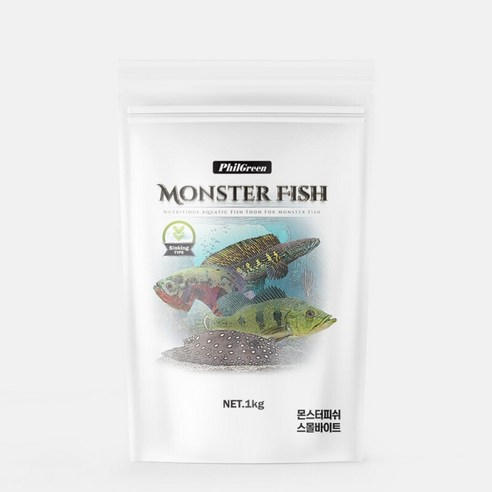 필그린 몬스터 피쉬 침강 대형어사료 S, 1kg, 1개